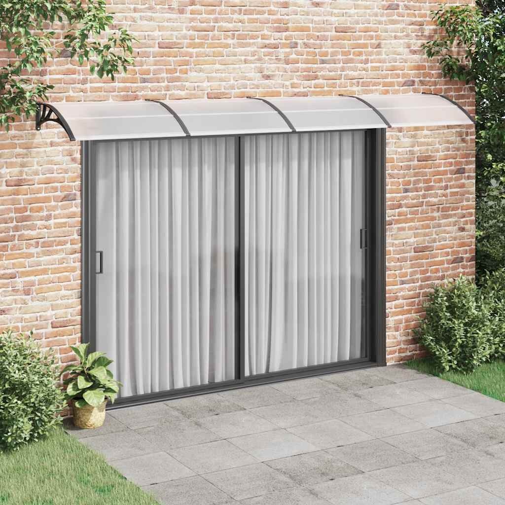 Deurluifel Polycarbonaat Zwart 400x100 cm - 30% Korting