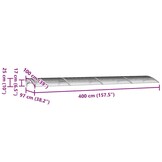 Deurluifel Polycarbonaat Zwart 400x100 cm - 30% Korting