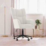 vidaXL Relaxstoel Fluweel Crèmewit - 35% Korting!