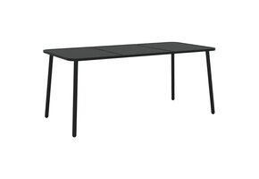 Antraciet Stalen Tuintafel 165cm - 35% Korting!