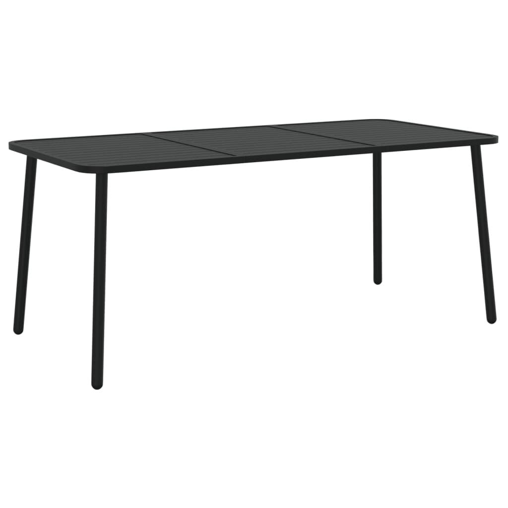 Antraciet Stalen Tuintafel 165cm - 35% Korting!