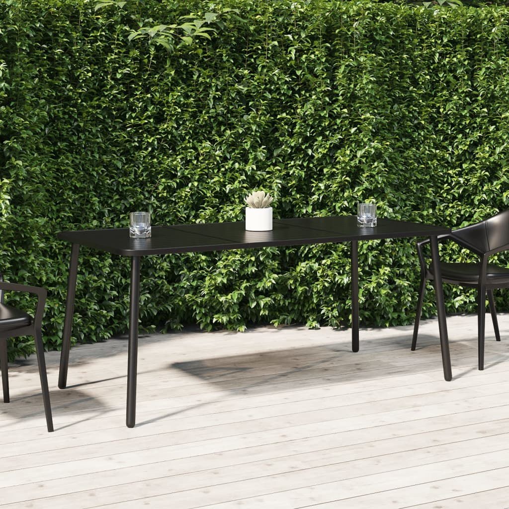 Antraciet Stalen Tuintafel 165cm - 35% Korting!