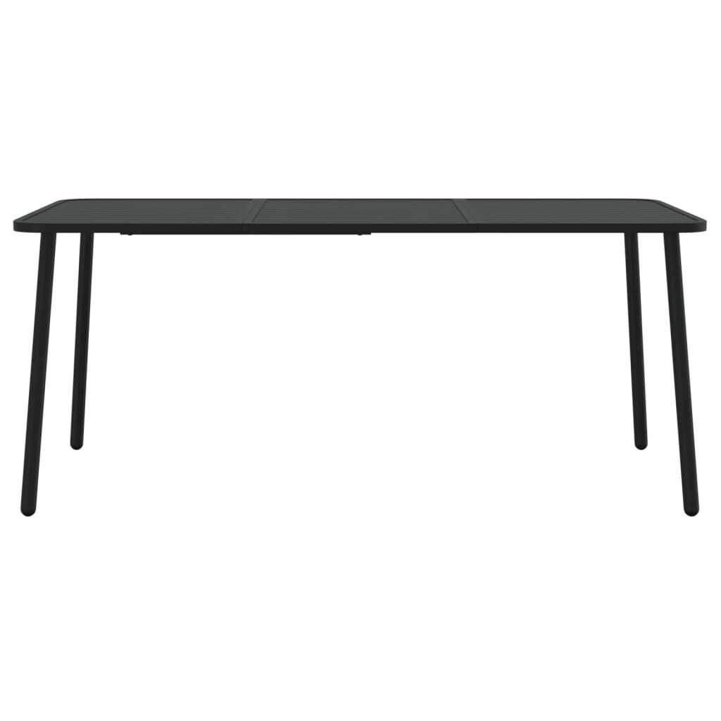 Antraciet Stalen Tuintafel 165cm - 35% Korting!