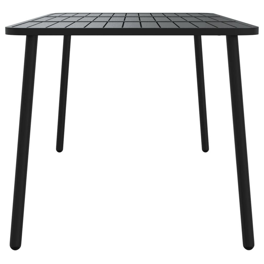 Antraciet Stalen Tuintafel 165cm - 35% Korting!
