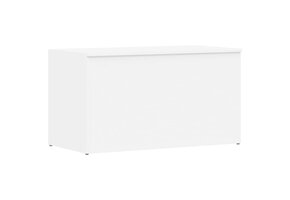 Opbergkist bewerkt hout wit 84x42x46 cm - 34% Korting