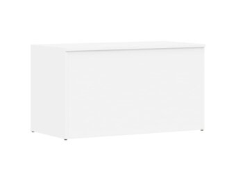Opbergkist bewerkt hout wit 84x42x46 cm - 34% Korting