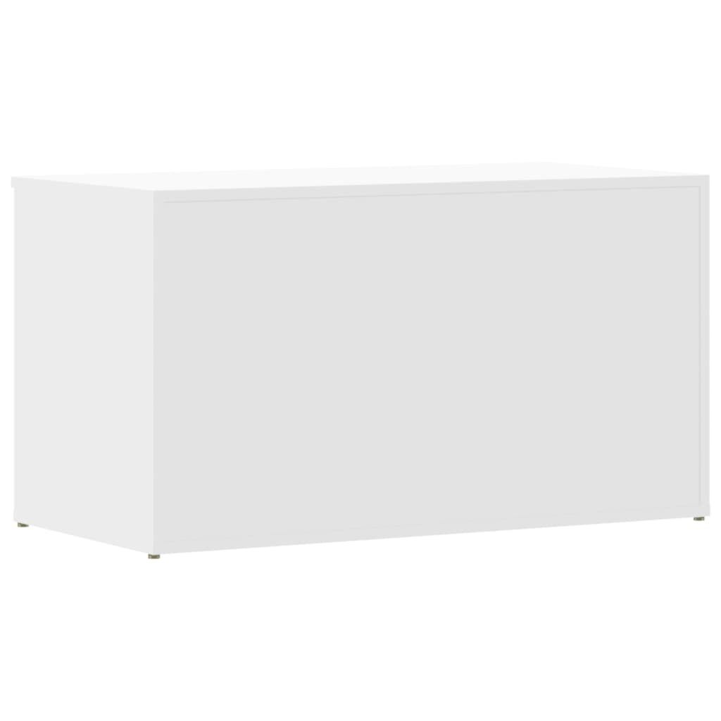 Opbergkist bewerkt hout wit 84x42x46 cm - 34% Korting