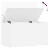 Opbergkist bewerkt hout wit 84x42x46 cm - 34% Korting