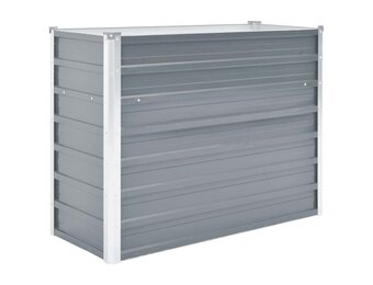 Verhoogde Plantenbak 100x40x77cm Grijs Staal - 34% Korting