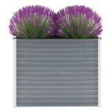 Verhoogde Plantenbak 100x40x77cm Grijs Staal - 34% Korting