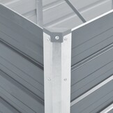 Verhoogde Plantenbak 100x40x77cm Grijs Staal - 34% Korting