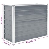 Verhoogde Plantenbak 100x40x77cm Grijs Staal - 34% Korting