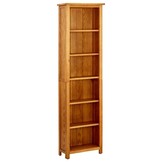 Boekenkast Massief Eikenhout - 6 schappen - 52x22x180 cm