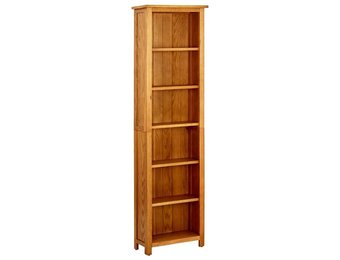 Boekenkast Massief Eikenhout - 6 schappen - 52x22x180 cm