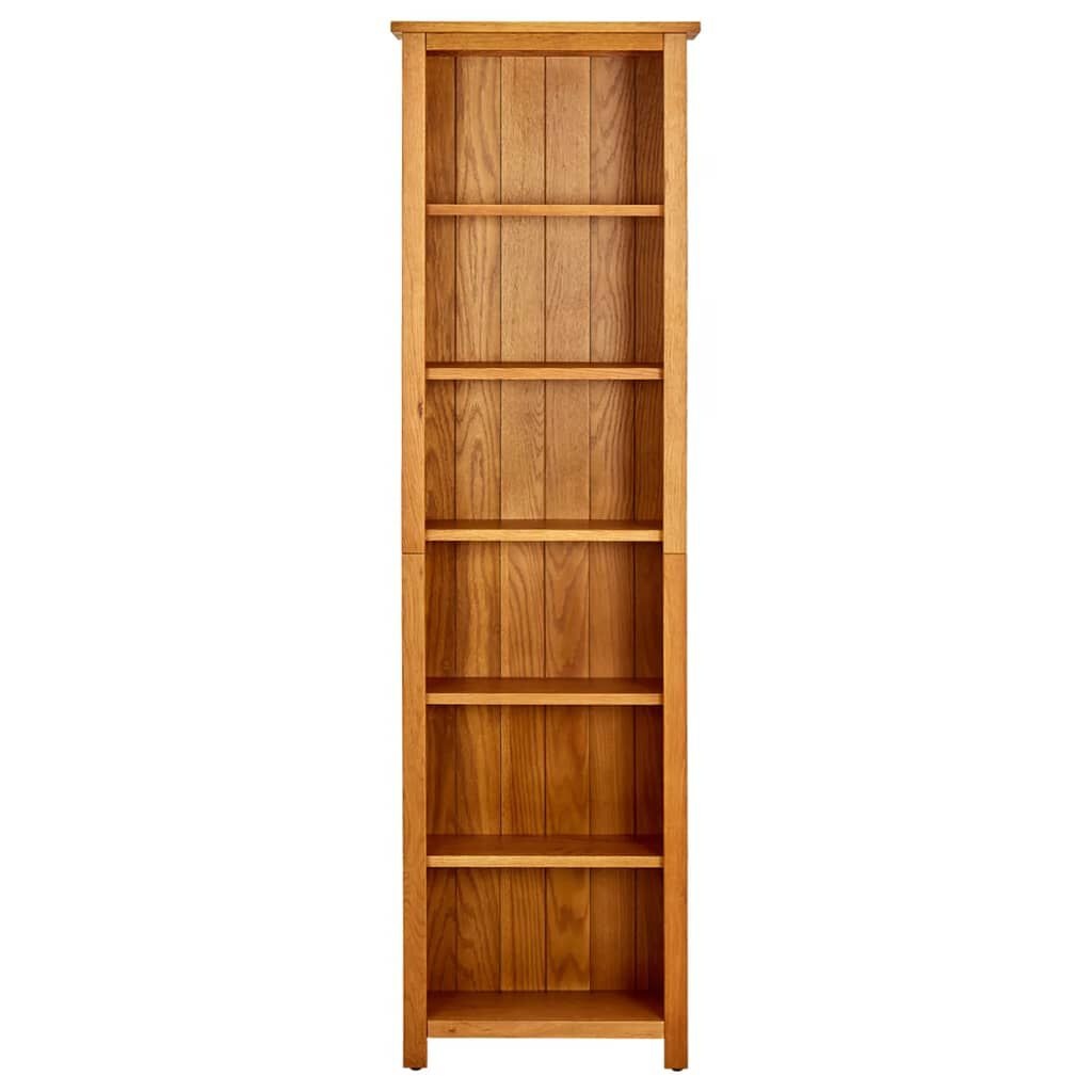 Boekenkast Massief Eikenhout - 6 schappen - 52x22x180 cm