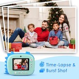Kindercamera Instant Blauw - 20MP Dubbele Camera met Direct Print & 32GB SD