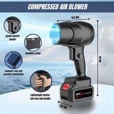 Draadloze Turboblower 1050W - Tuin & Auto (34% Korting)