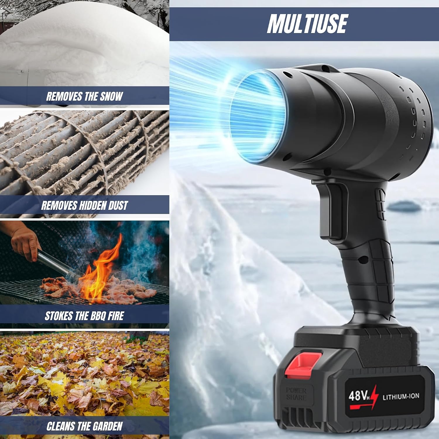 Draadloze Turboblower 1050W - Tuin & Auto (34% Korting)