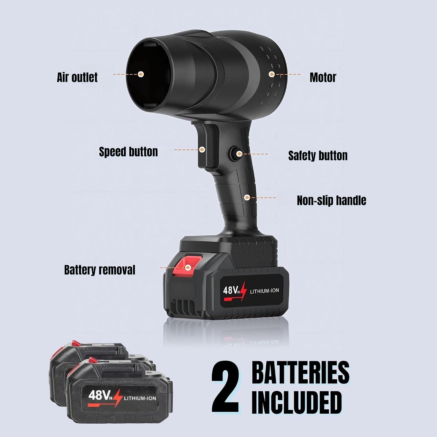 Draadloze Turboblower 1050W - Tuin & Auto (34% Korting)