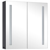 Badkamerkast met Spiegel & LED - 62x14x60 cm - 30% Korting!