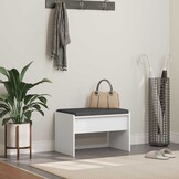 Moderne Halbank met Kussen - Wit - 34% Korting!