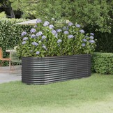 Verhoogde plantenbak Staal Antraciet 224x80x68 cm - 34% Korting!