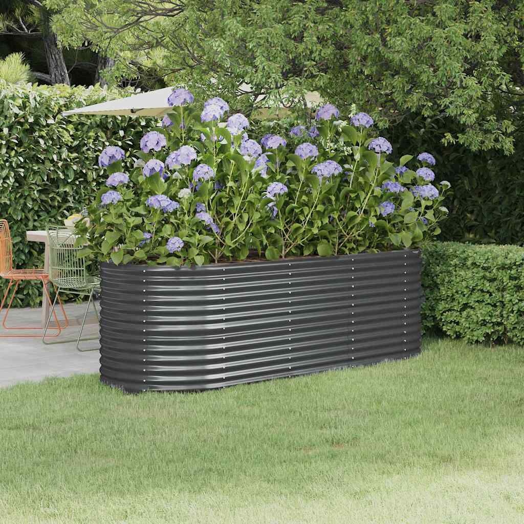 Verhoogde plantenbak Staal Antraciet 224x80x68 cm - 34% Korting!
