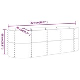 Verhoogde plantenbak Staal Antraciet 224x80x68 cm - 34% Korting!