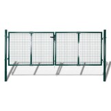 Robuuste Stalen Poort 306x150cm Groen (55% Korting)