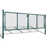 Robuuste Stalen Poort 306x150cm Groen (55% Korting)