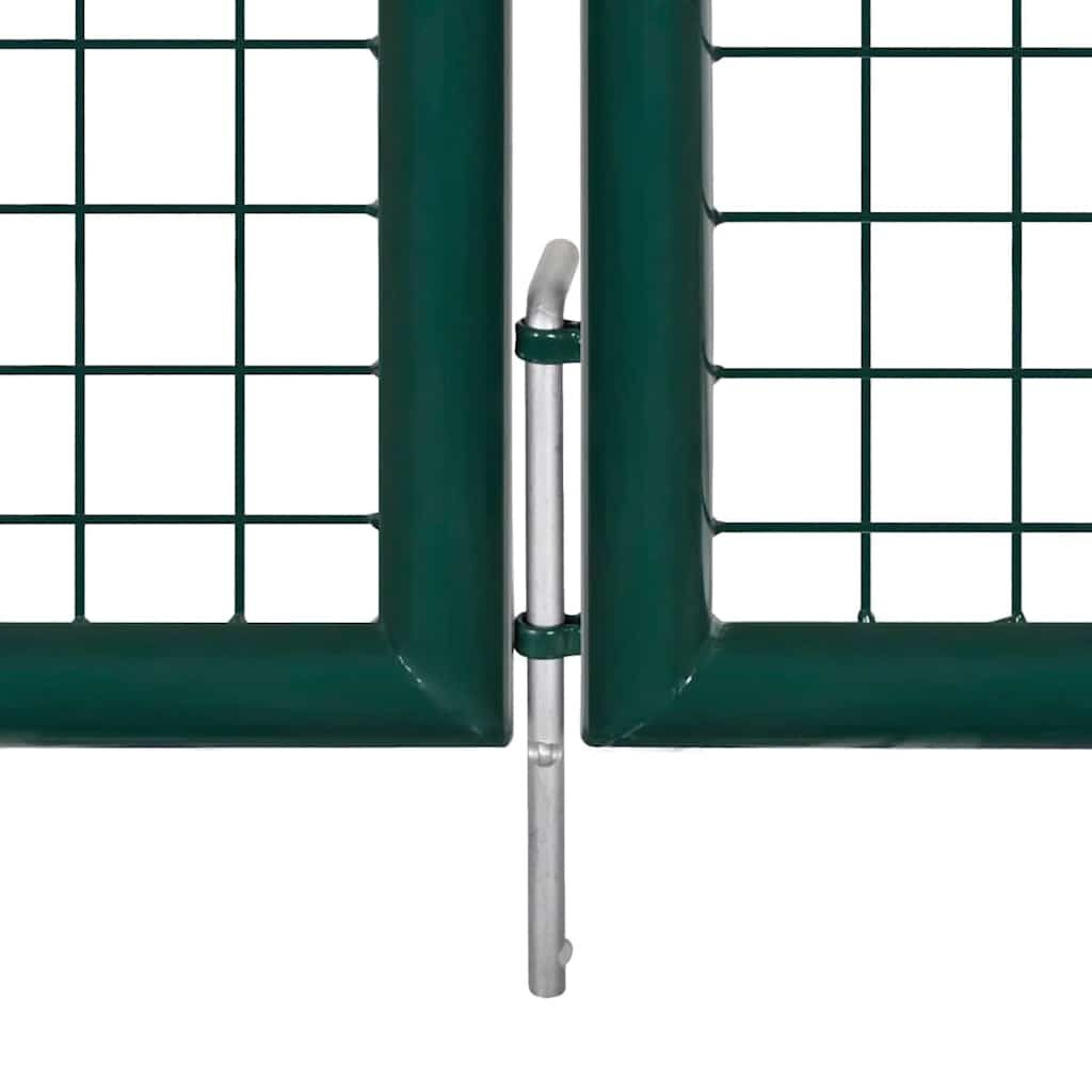 Robuuste Stalen Poort 306x150cm Groen (55% Korting)