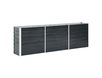 Verhoogde Plantenbak Gegalvaniseerd Staal 240x40x77cm Antraciet - 34% Korting!