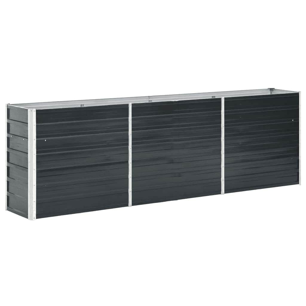 Verhoogde Plantenbak Gegalvaniseerd Staal 240x40x77cm Antraciet - 34% Korting!
