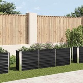 Verhoogde Plantenbak Gegalvaniseerd Staal 240x40x77cm Antraciet - 34% Korting!