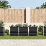 Verhoogde Plantenbak Gegalvaniseerd Staal 240x40x77cm Antraciet - 34% Korting!
