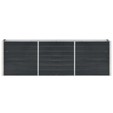 Verhoogde Plantenbak Gegalvaniseerd Staal 240x40x77cm Antraciet - 34% Korting!