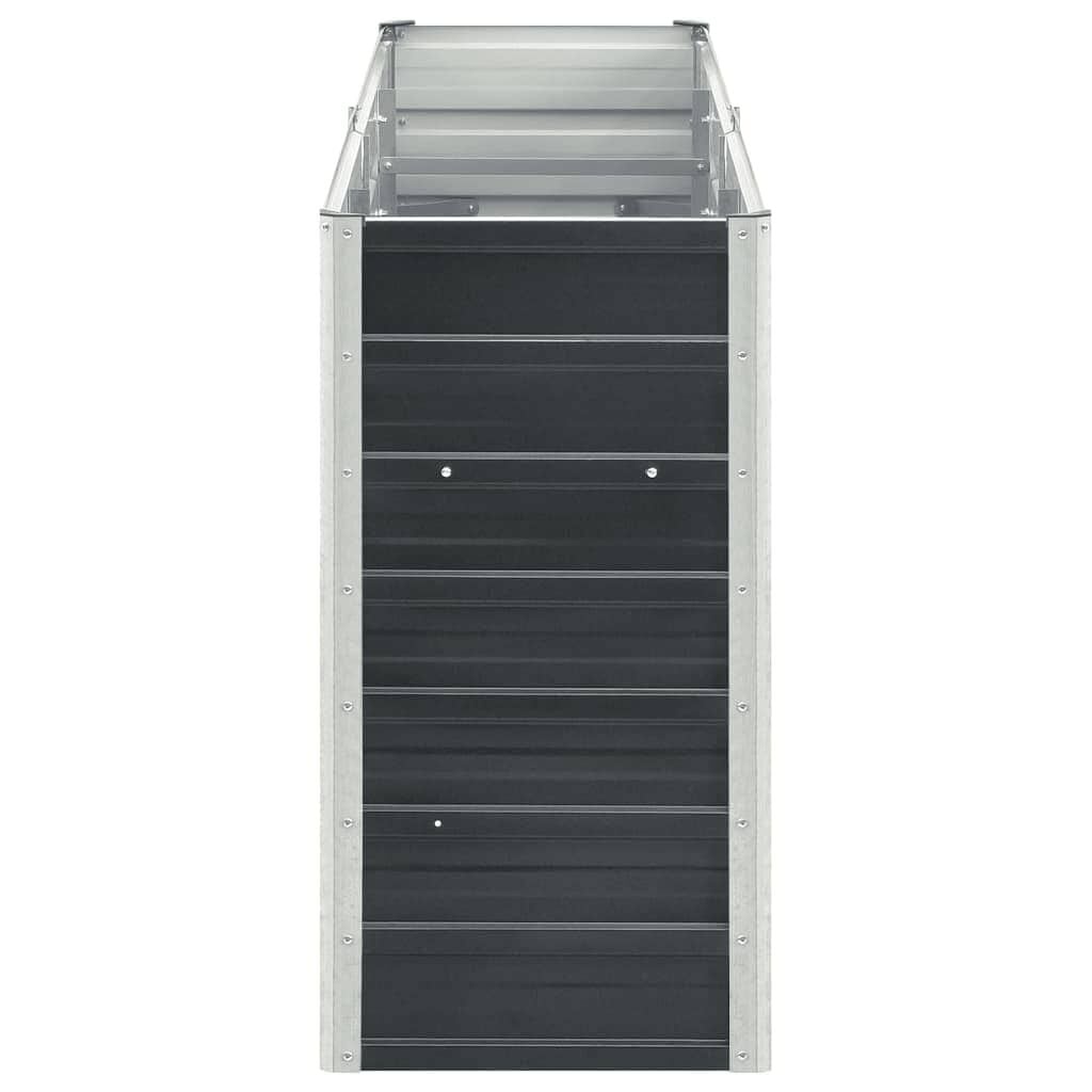 Verhoogde Plantenbak Gegalvaniseerd Staal 240x40x77cm Antraciet - 34% Korting!