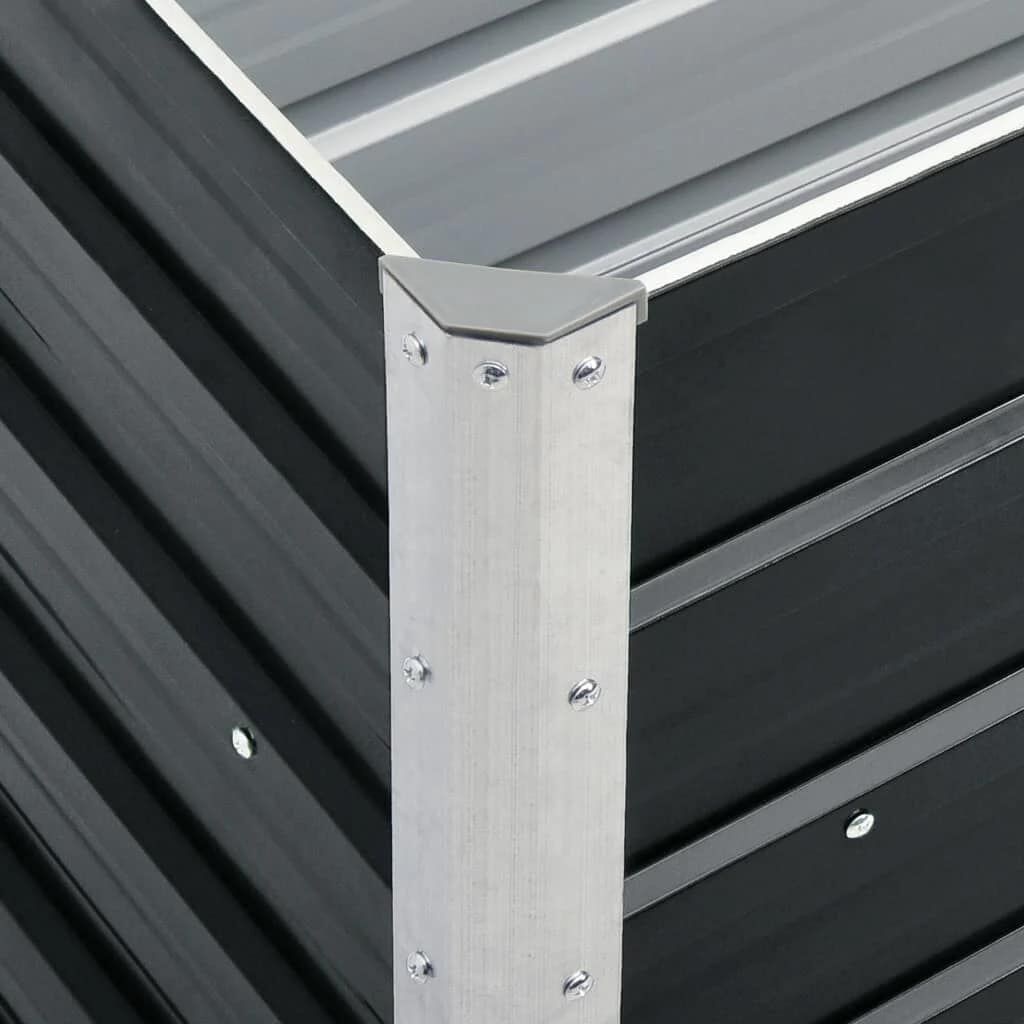 Verhoogde Plantenbak Gegalvaniseerd Staal 240x40x77cm Antraciet - 34% Korting!