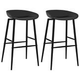 Set van 2 zwarte barstoelen met 35% korting