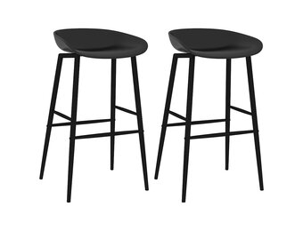 Set van 2 zwarte barstoelen met 35% korting