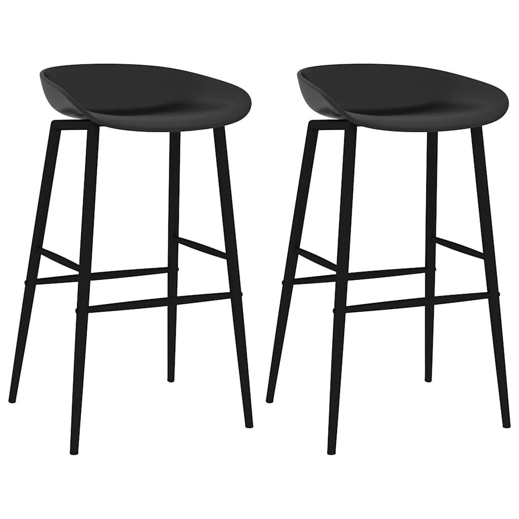 Set van 2 zwarte barstoelen met 35% korting