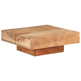 Salontafel Massief Acaciahout 80x80x28 cm - 35% Korting
