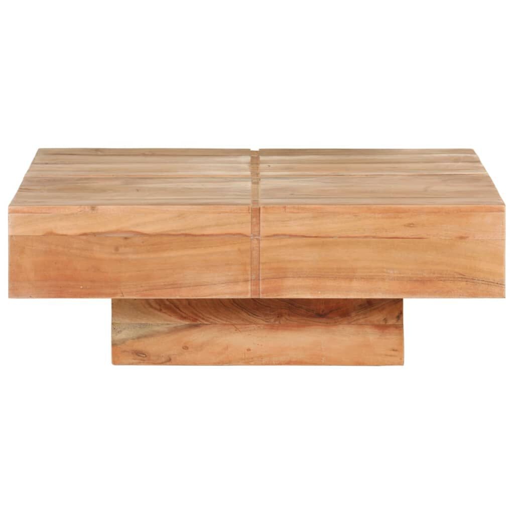 Salontafel Massief Acaciahout 80x80x28 cm - 35% Korting