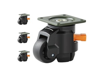 Verstelbare Zwenkwielen voor Werkbank | Set van 4 | Zwart | 1000 kg | 50% Korting