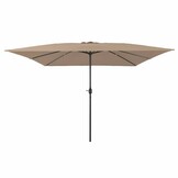 VidaXL Tuinparasol Taupe/Zwart 295x295cm - 34% Korting!