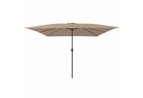 VidaXL Tuinparasol Taupe/Zwart 295x295cm - 34% Korting!