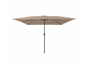 VidaXL Tuinparasol Taupe/Zwart 295x295cm - 34% Korting!