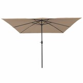 VidaXL Tuinparasol Taupe/Zwart 295x295cm - 34% Korting!