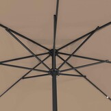 VidaXL Tuinparasol Taupe/Zwart 295x295cm - 34% Korting!