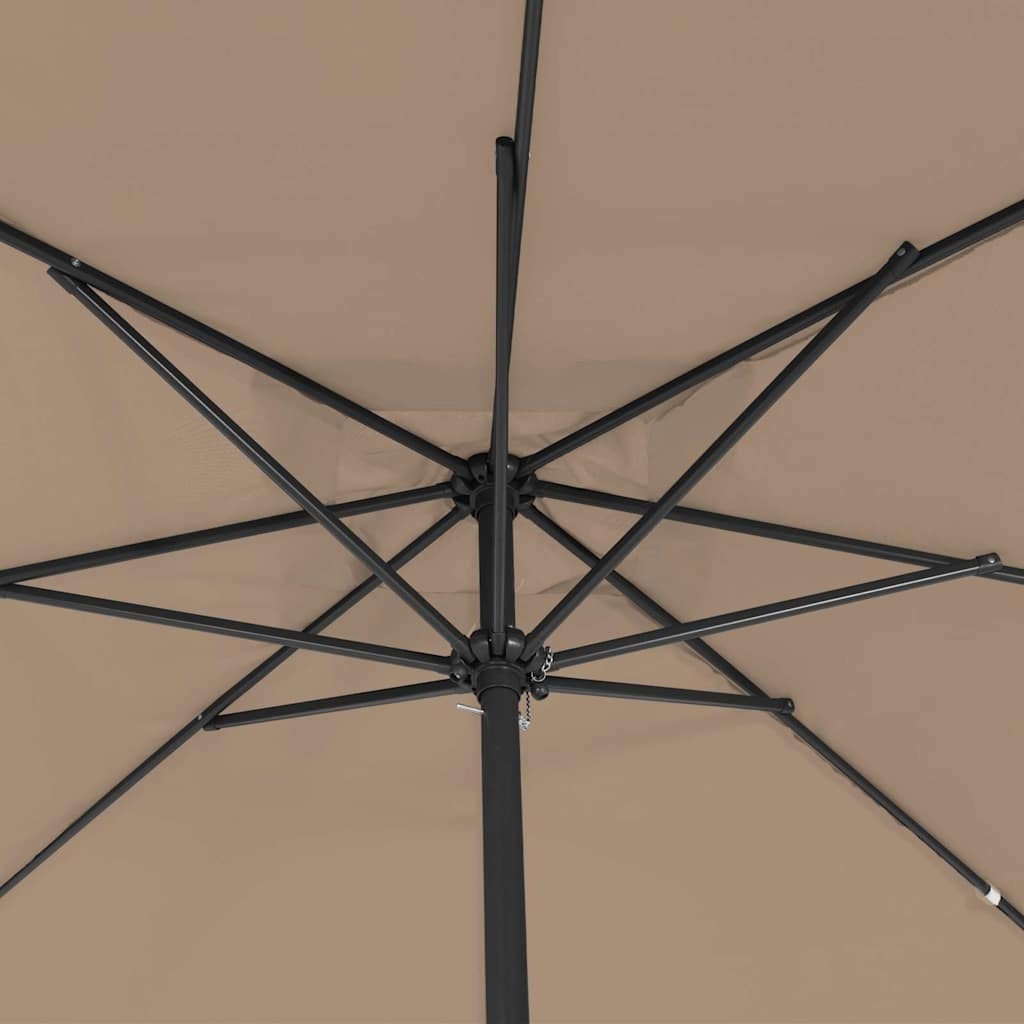 VidaXL Tuinparasol Taupe/Zwart 295x295cm - 34% Korting!